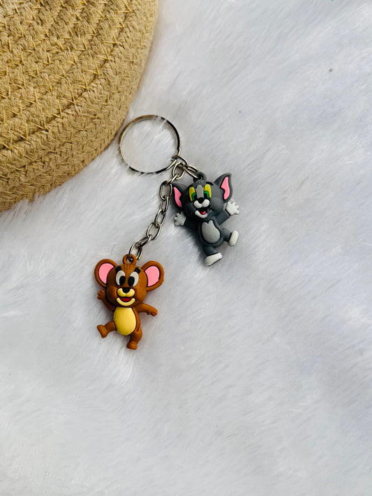 Tom and jerry keychain