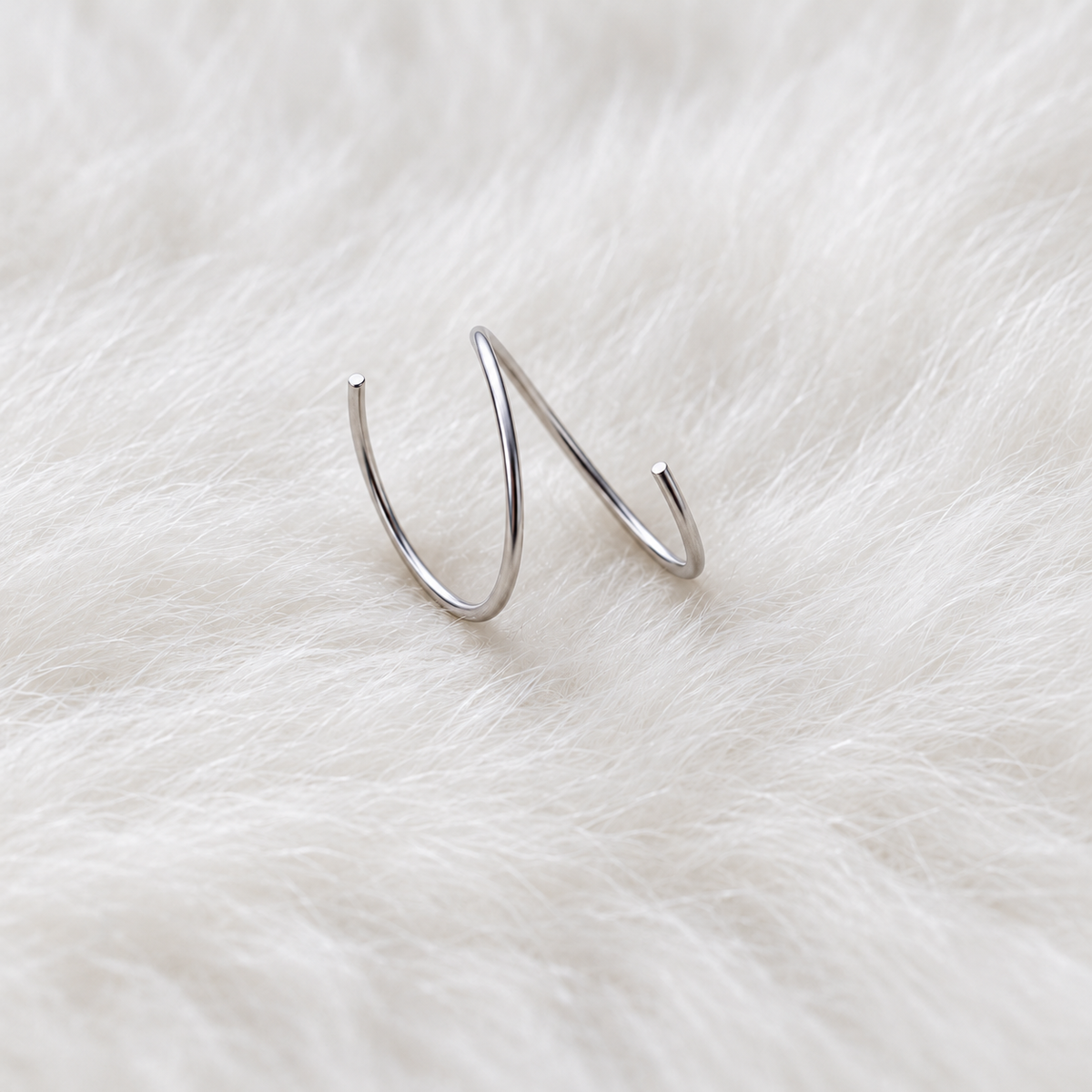 Double loop hoops(silver)