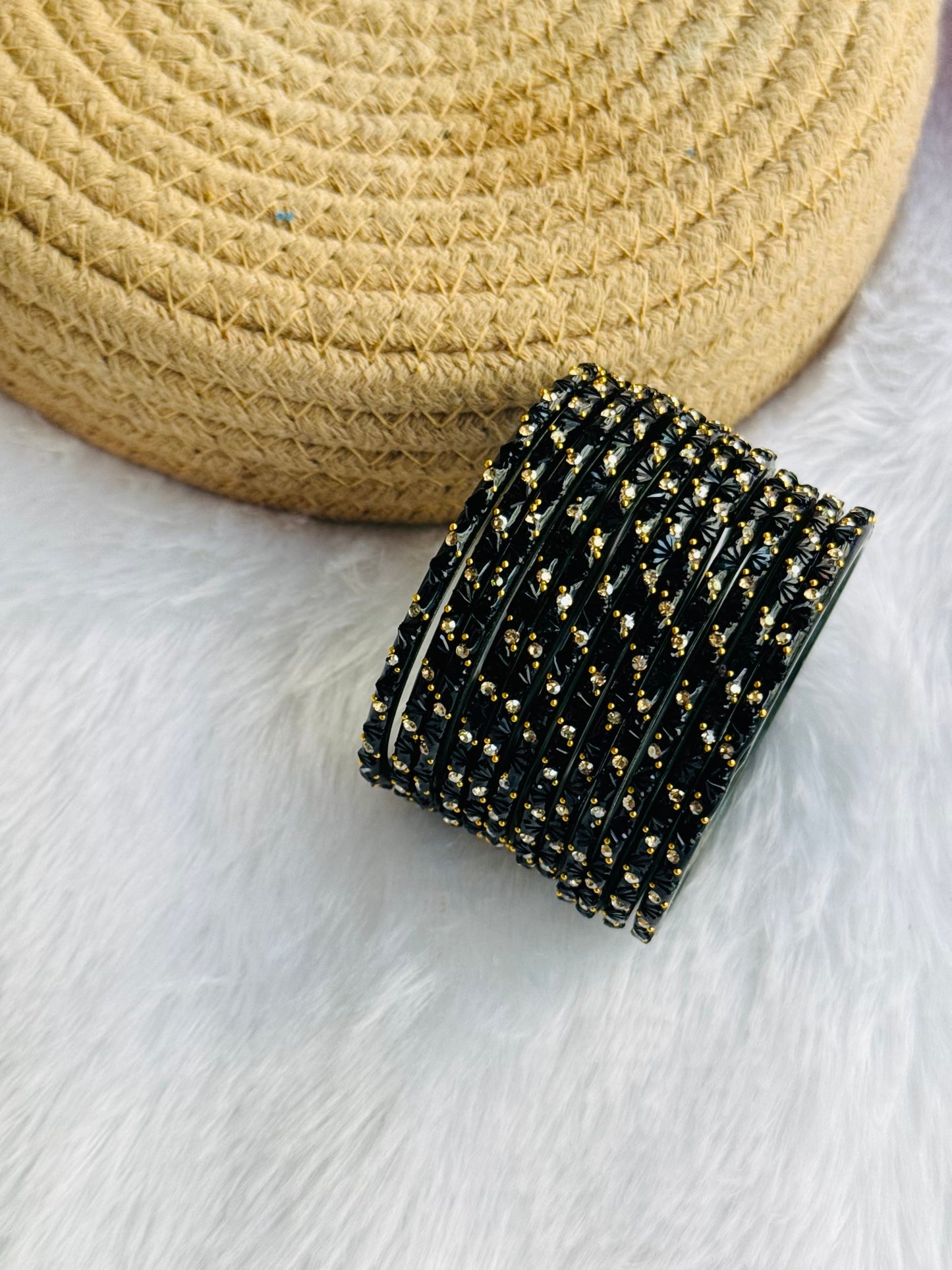 Glass bangle(Dark green)