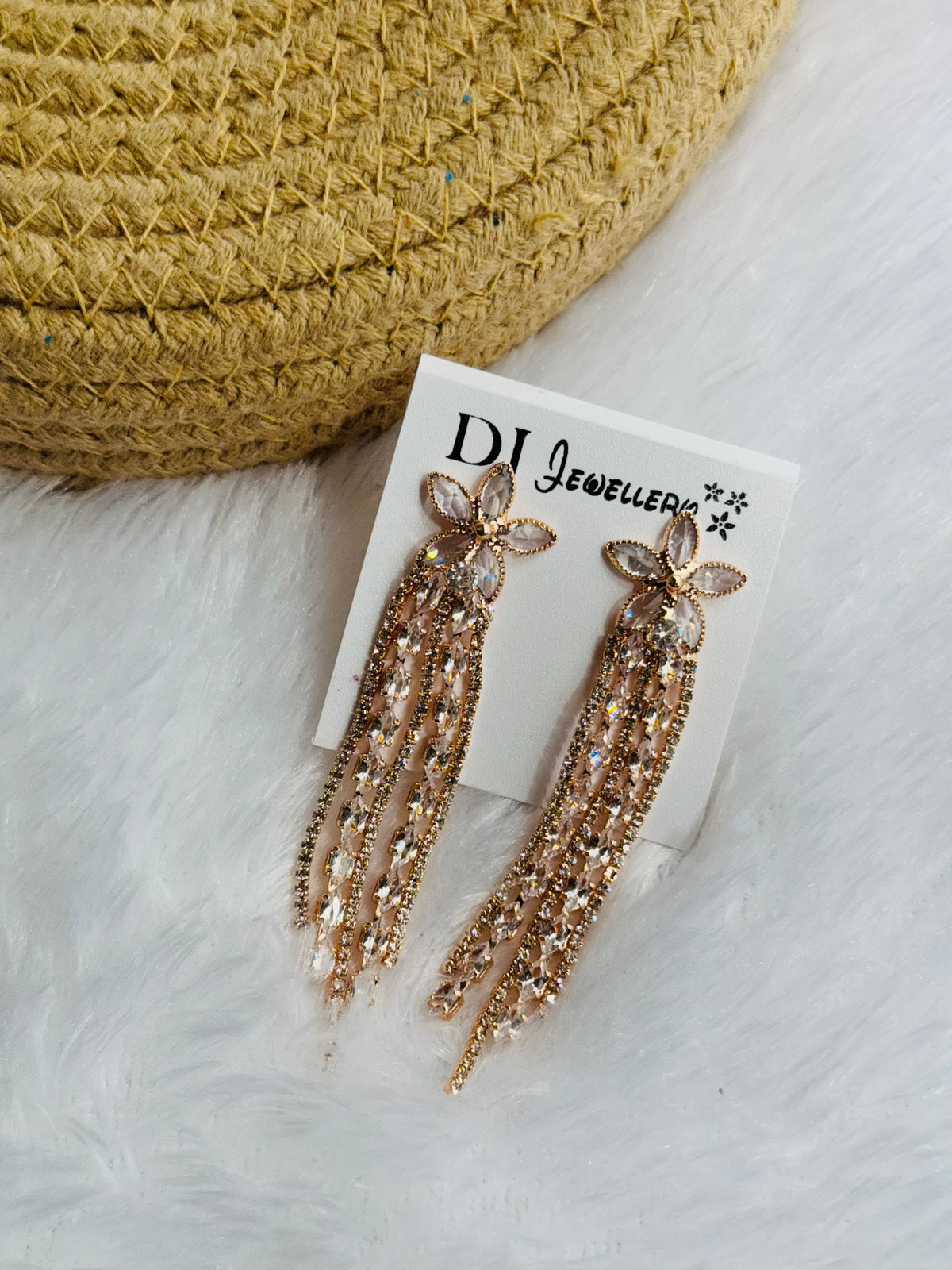 Crystal tassels earring