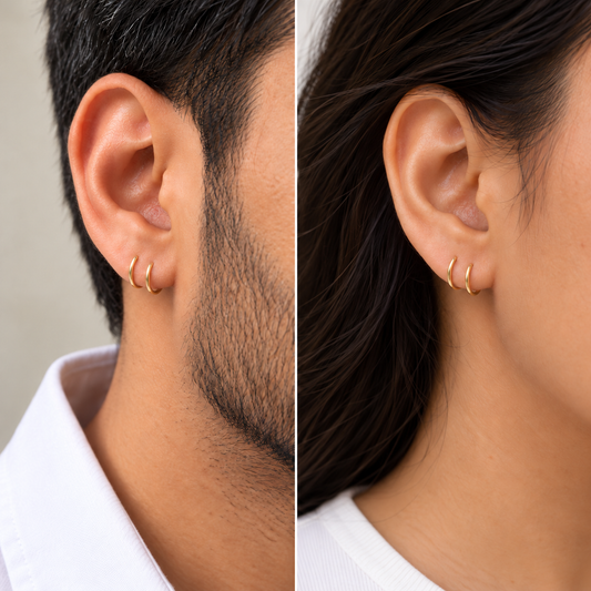 Double loop hoops(Gold)