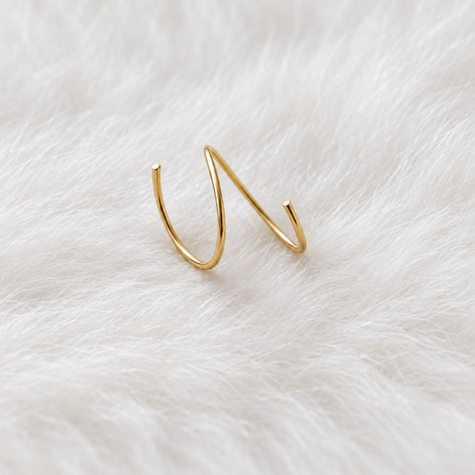 Double loop hoops(Gold)