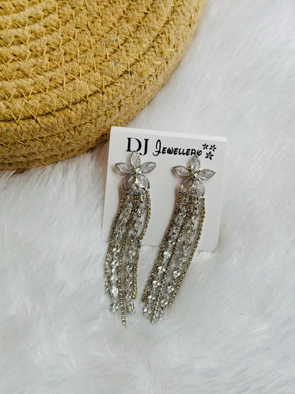 Crystal tassels earring