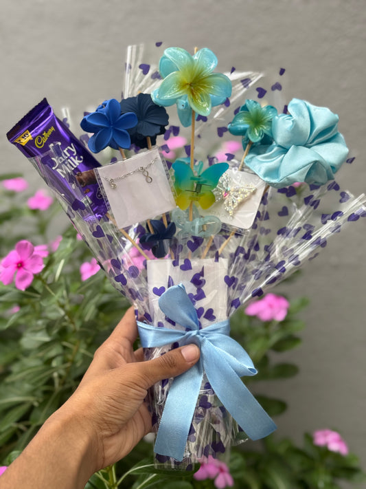 Blue theme bouquet