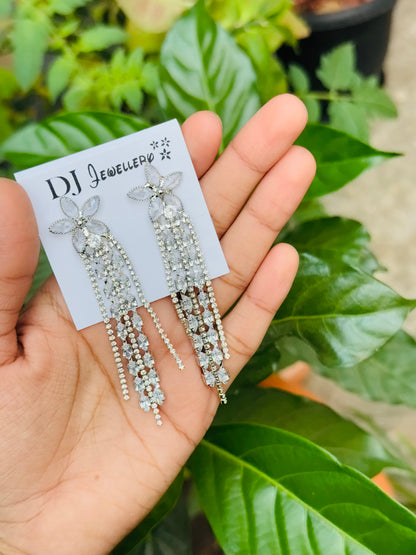 Crystal tassels earring