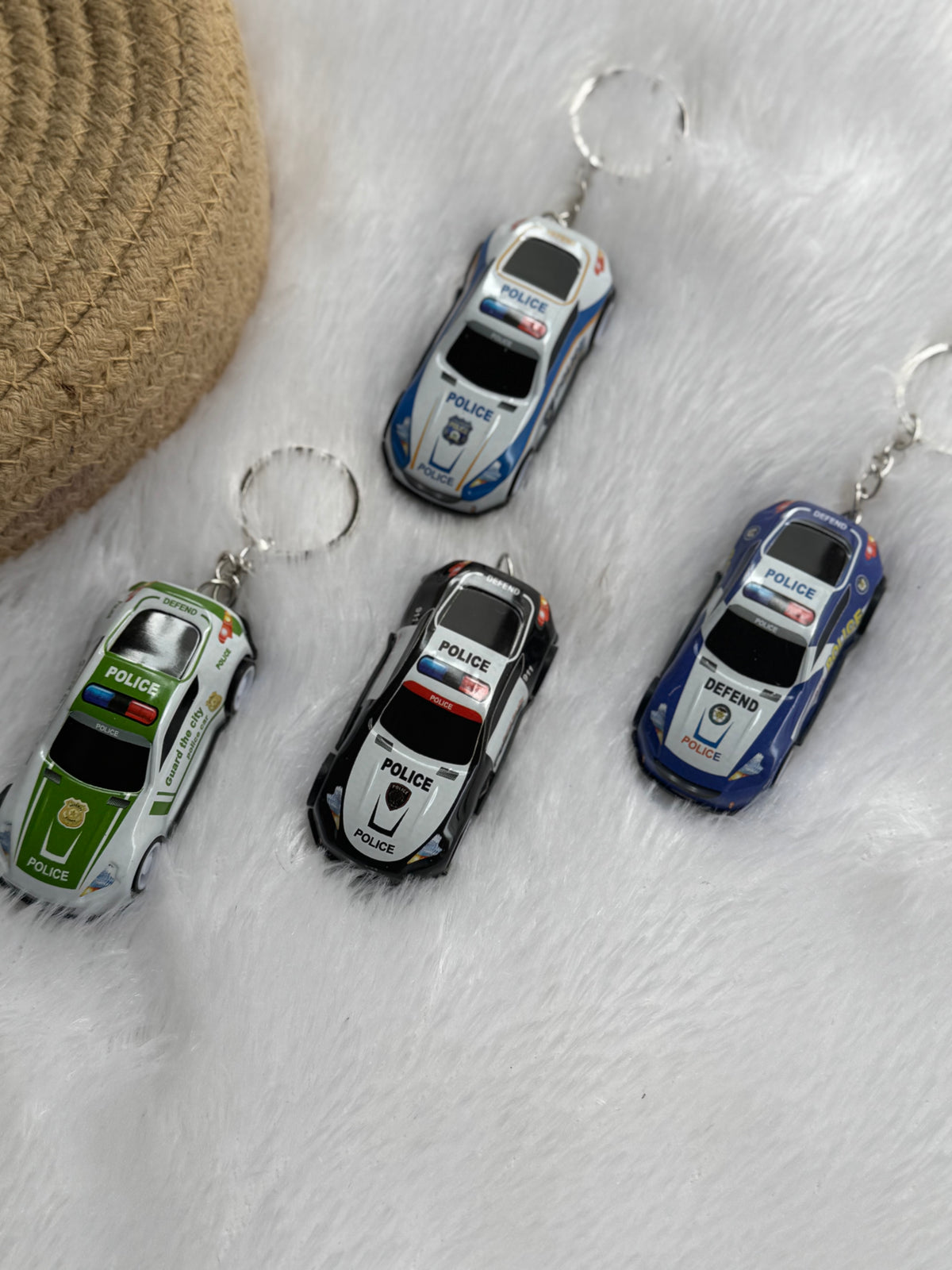 Pushback car keychain