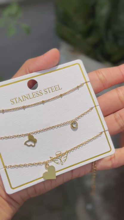 Triple layer bracelets